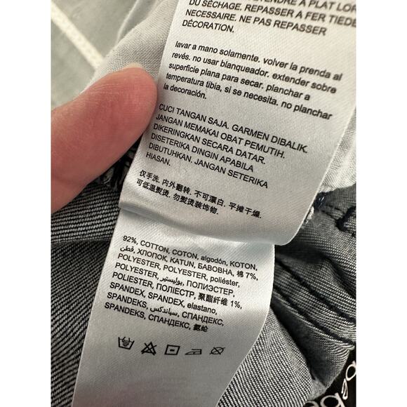 Bebe Heatbreaker Skinny Embellished Thigh Distressed Denim Blue Jeans Size 26 - Picture 7 of 7